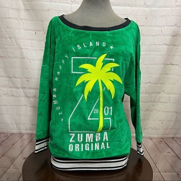L Zumba Original boat shoulder Pullover. Nwt - Picture 7 of 13